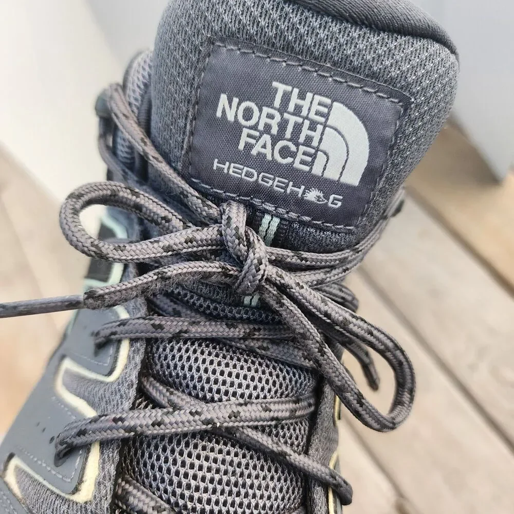 The North Face Womens Gray Hedgehog Fastpack II Mid Waterproof Hiking Shoes Sz10
